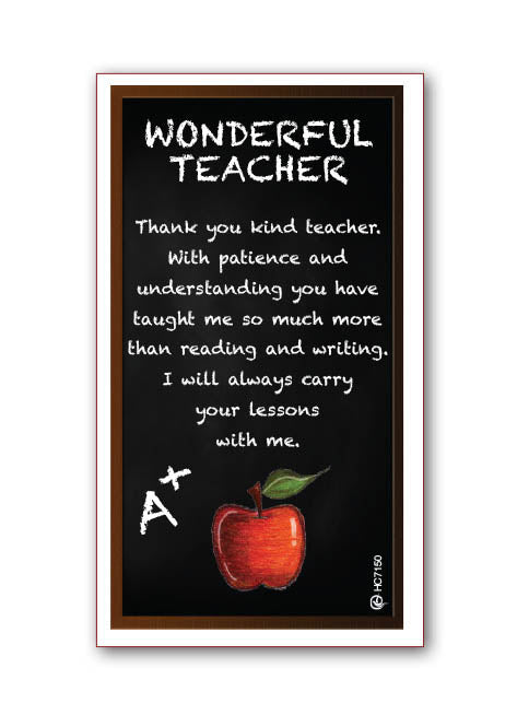 Teacher Holy Card