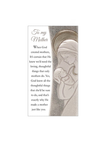 To My Mother Holy Card