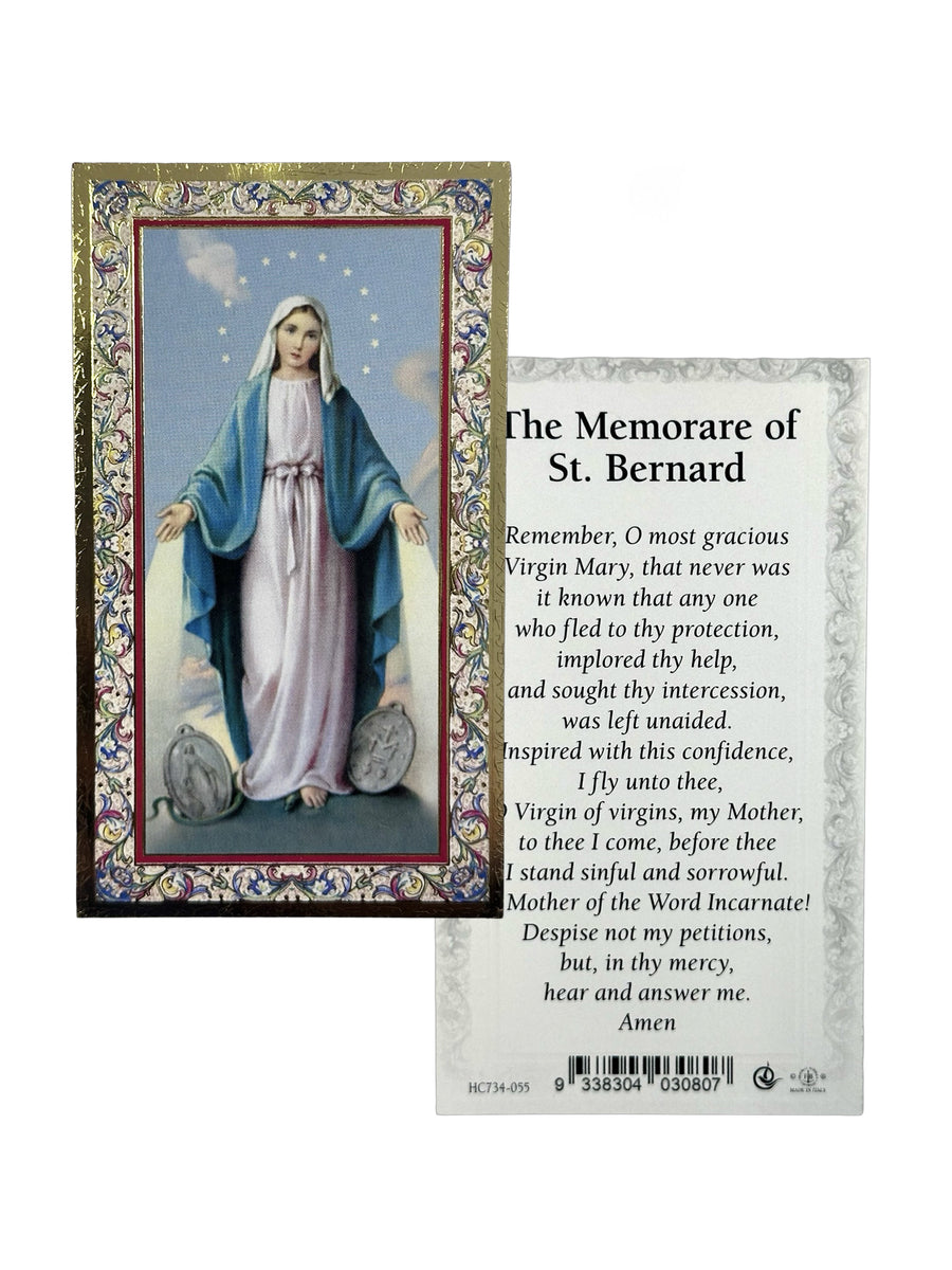 The Memorare of St. Bernard Holy Card