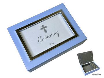 Christening Keepsake Box Blue