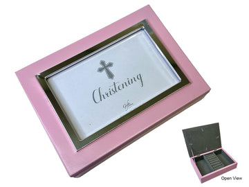 Christening Keepsake Box Pink