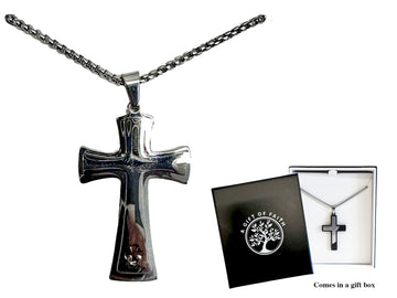 Cross & Necklace - Stainless Steel