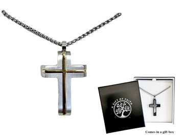 Cross & Necklace - Stainless Steel