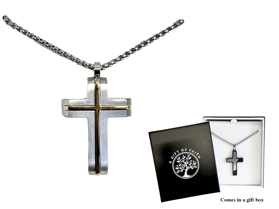 Cross & Necklace - Stainless Steel