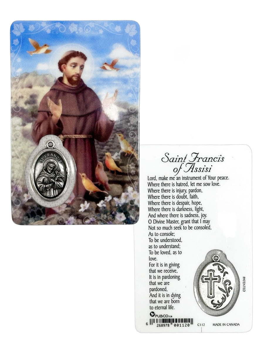 St. Francis Laminated Prayer Card