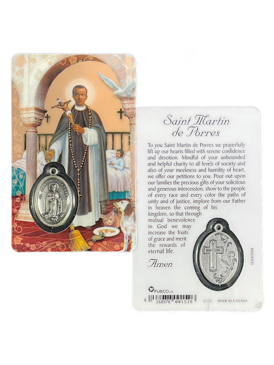 St. Martin De Porres Laminated Prayer Card