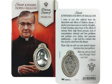 St. Josemaria Escriva de Balaguer Laminated Prayer Card - Patron Saint For Diabetes