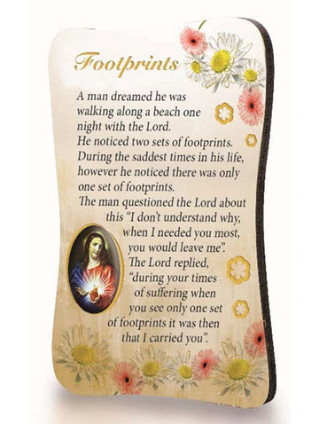 Inspirational Fridge Magnet - Footprints