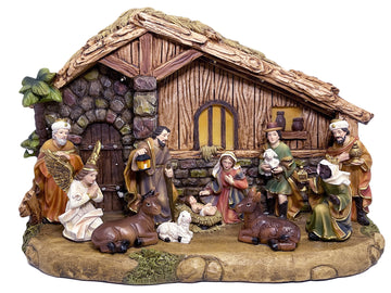 All In One Nativity Set Large - Resin