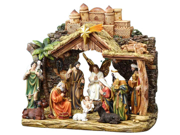 All In One Nativity Set Large - Resin