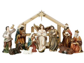 Nativity Set & Stable - 11 Pieces 125mm
