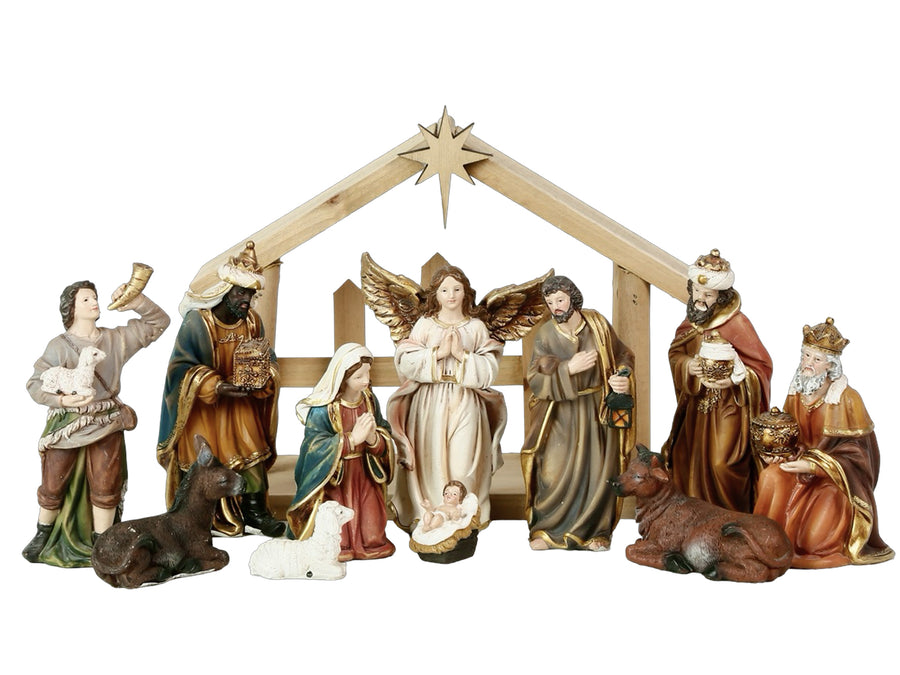 Nativity Set & Stable - 11 Pieces 125mm