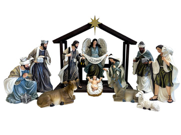 Nativity Set & Stable - 11 Pieces 200mm