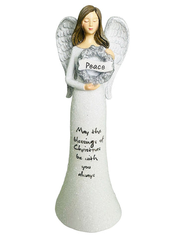Christmas Angel With Wreath - Peace