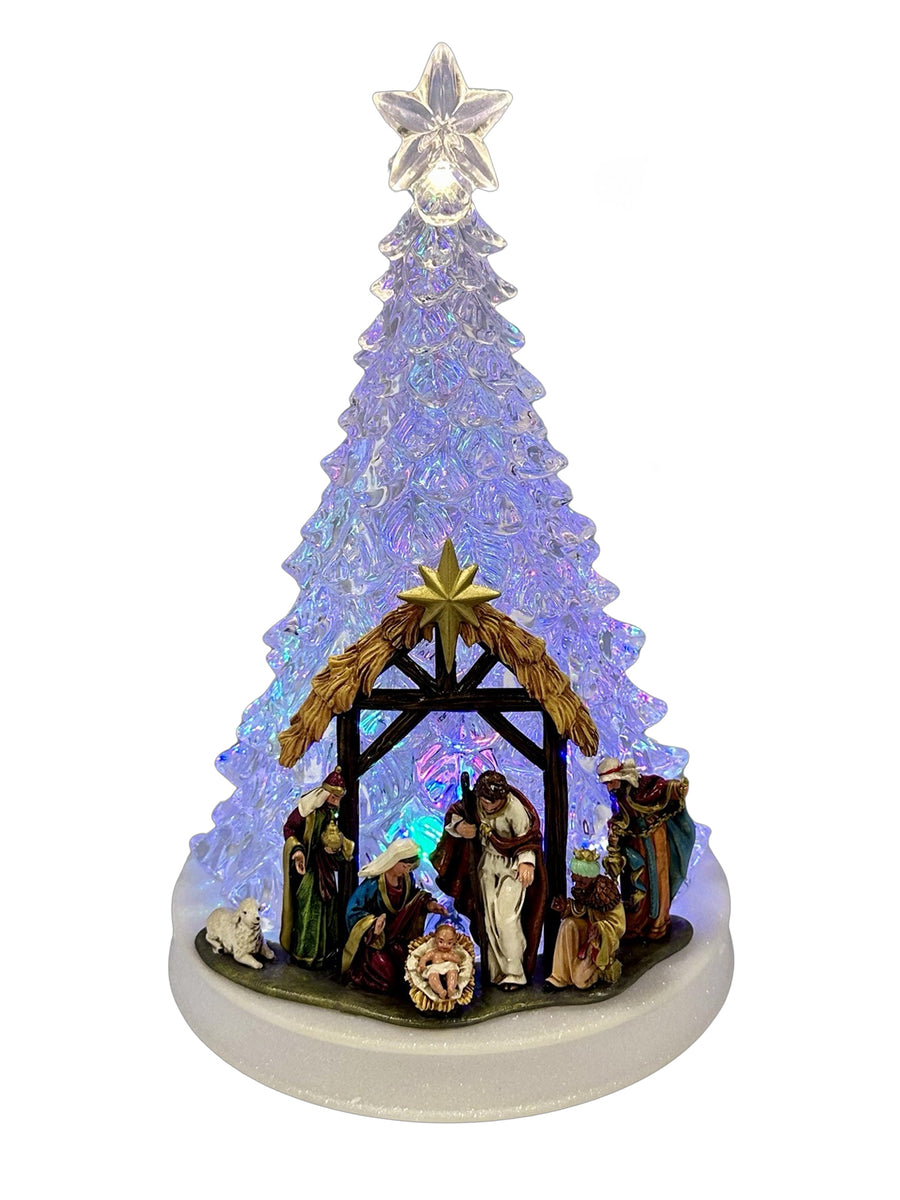 Christmas Tree With Nativity LED