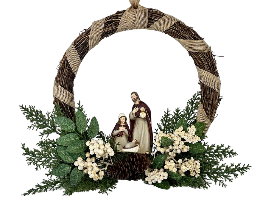 Christmas Wreath With Holy Family