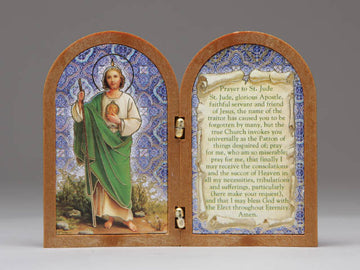 Plastic Plaque Wood Look - St. Jude