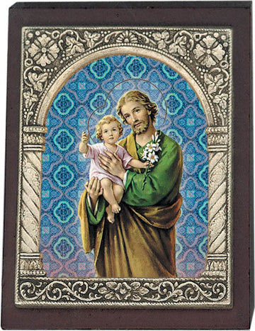St. Joseph Wood Desk Plaque