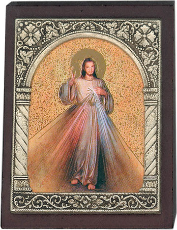 Divine Mercy Wood Desk Plaque