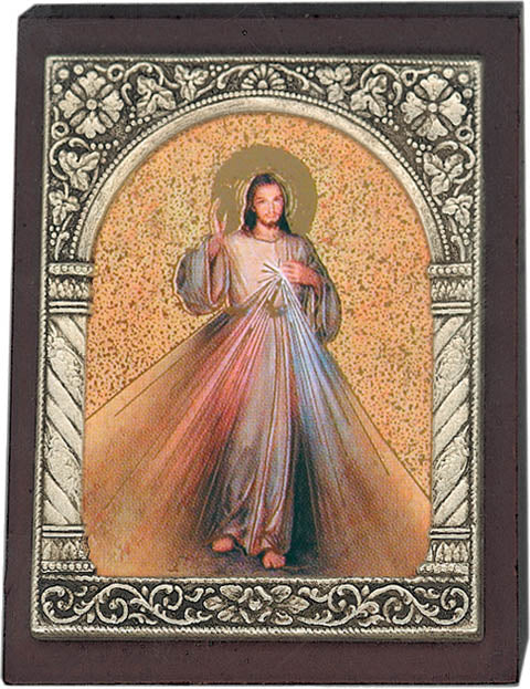 Divine Mercy Wood Desk Plaque