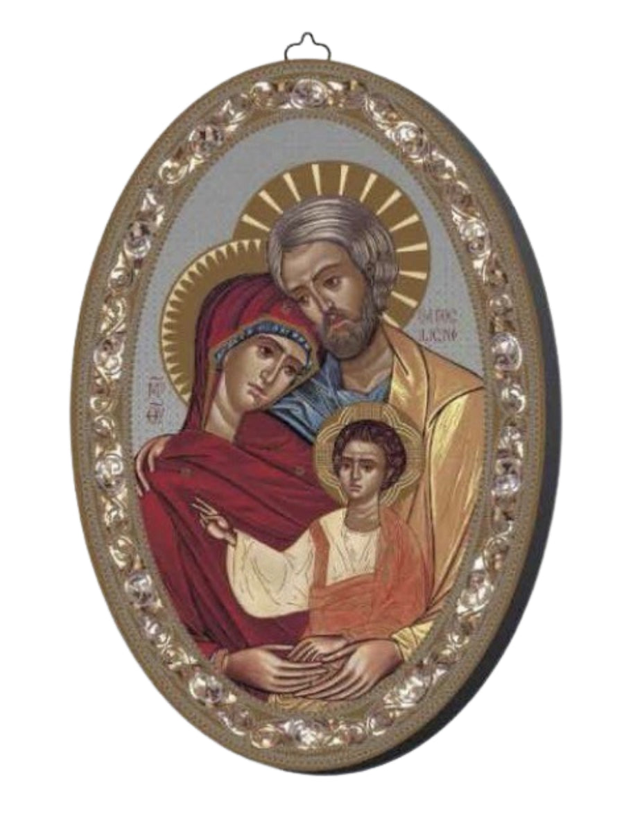 Oval Icon Plaque - Holy Family 120 x 180mm