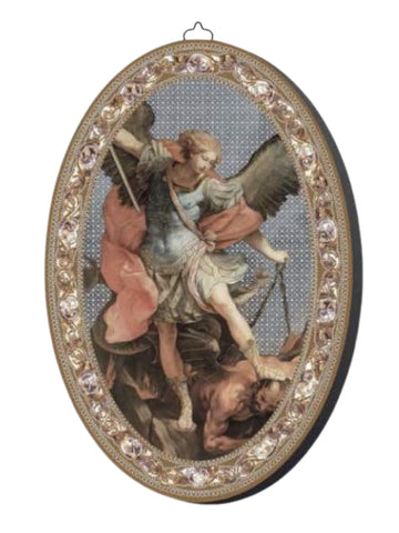 Oval Icon Plaque - St. Michael 120 x 180mm