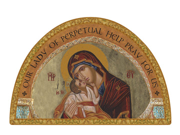 Arch Icon Gold Foiled Plaque - Mother & Child