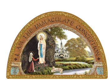 Arch Icon Gold Foiled Plaque - OL Lourdes