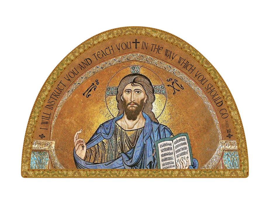 Arch Icon Gold Foiled Plaque - Christ The Teacher