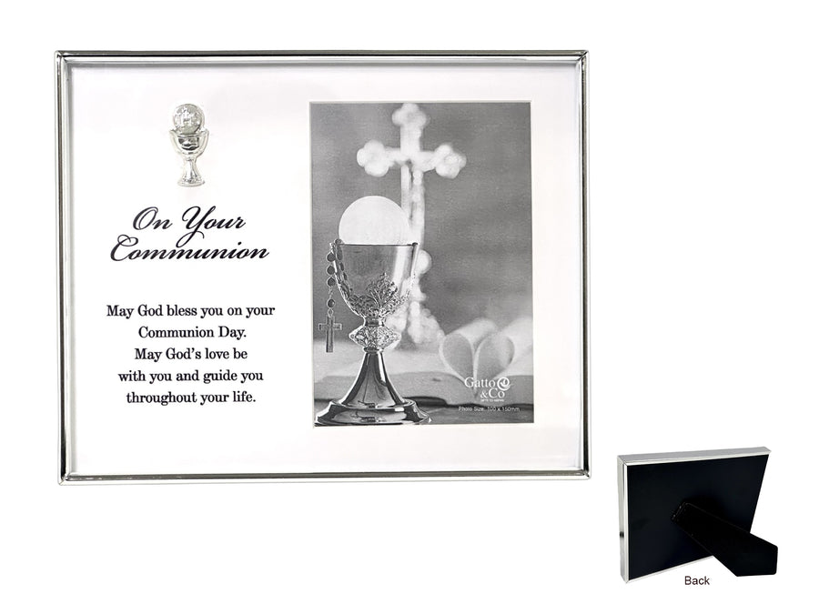 Communion Frame Silver With Motiff - 4 x 6