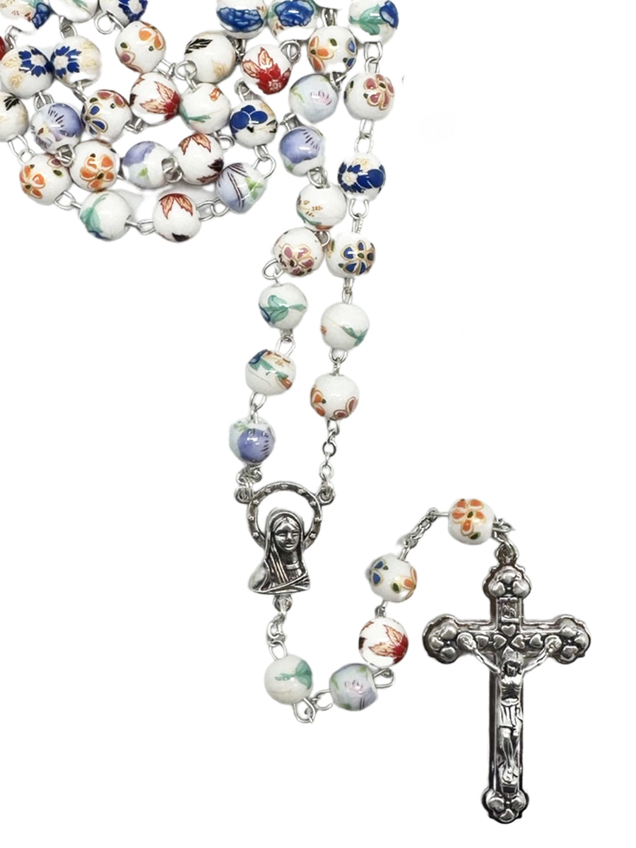 Ceramic Painted Rosary