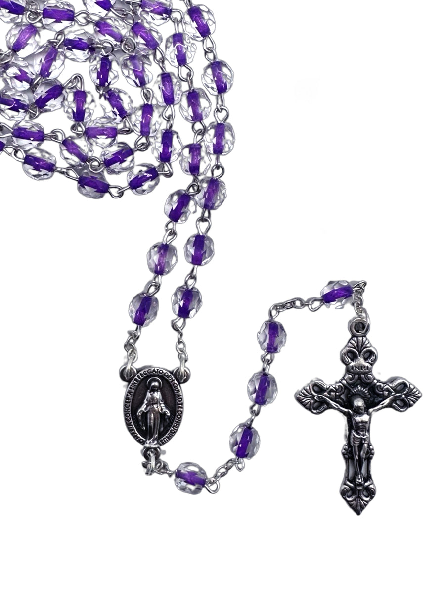 Rosary Half Crystal - Purple