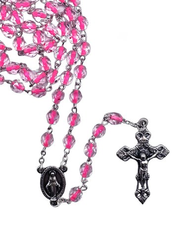 Rosary Half Crystal - Pink