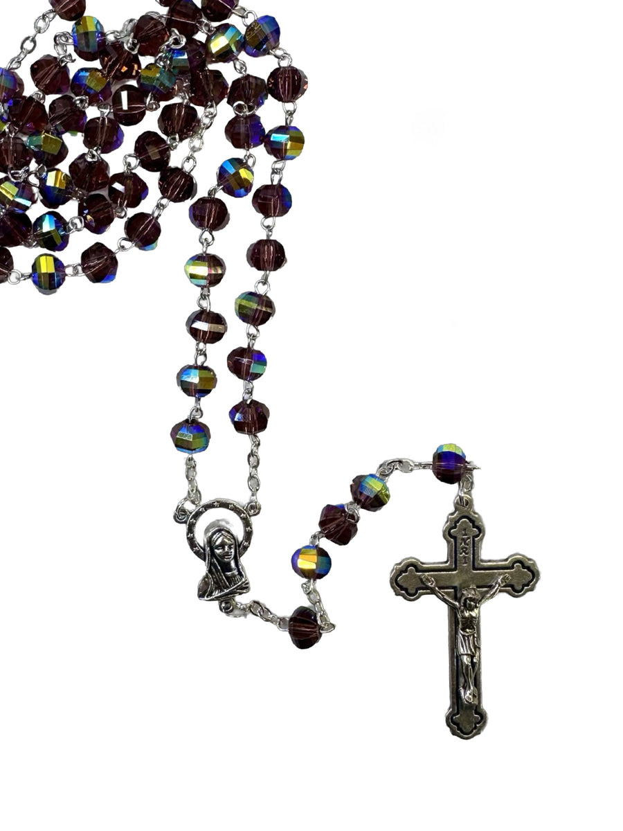 Glass Rosary - Amethyst