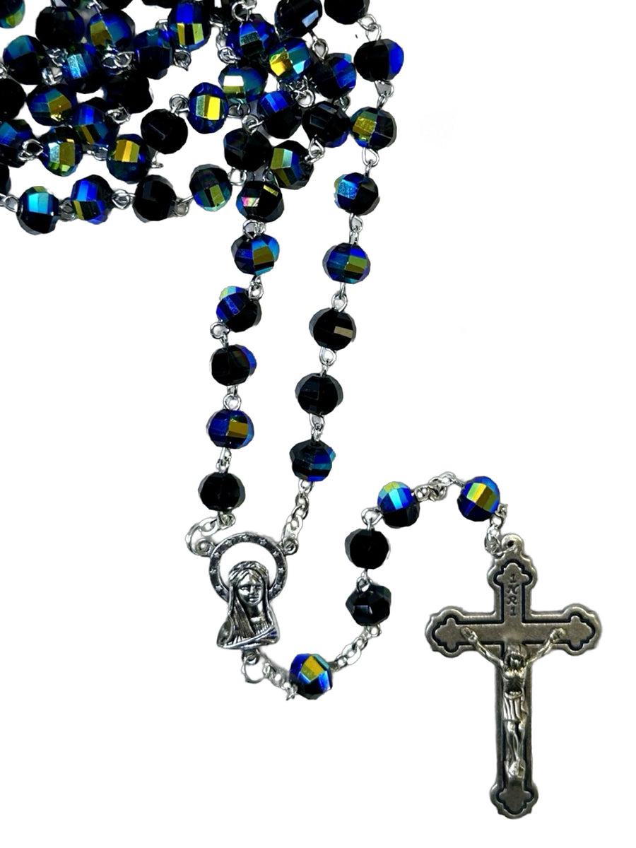 Glass Rosary - Black