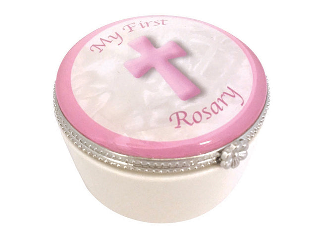 My First Rosary Porcelain Box - Blue / Pink