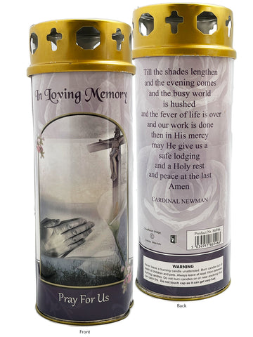 Devotional Candle With Gold Lid - Loving Memory