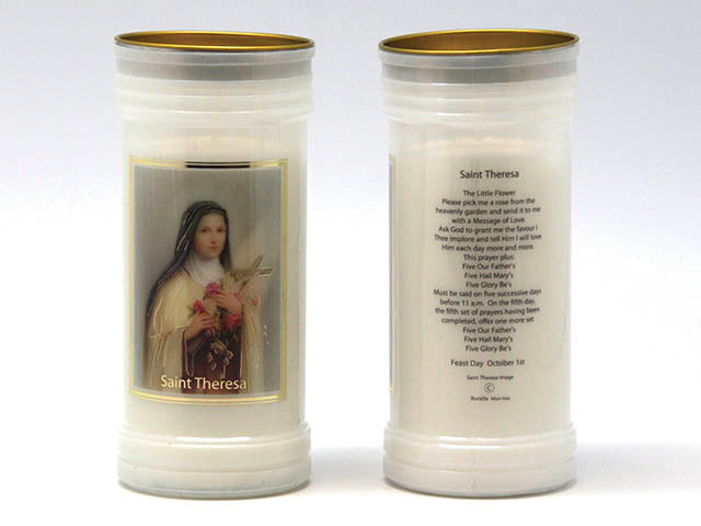 St. Theresa Devotional Gold Foiled Candle