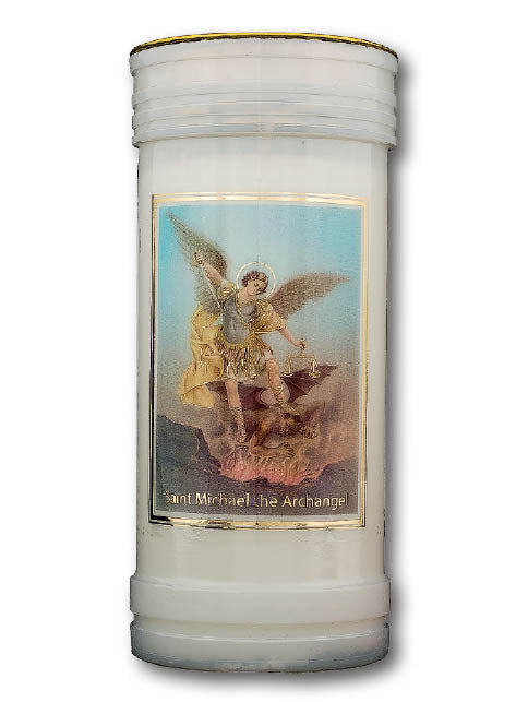 St. Michael Devotional Gold Foiled Candle