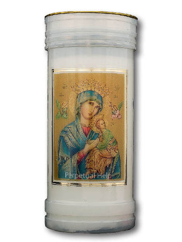 Our Lady Of Perpetual Succour Devotional Gold Foiled Candle
