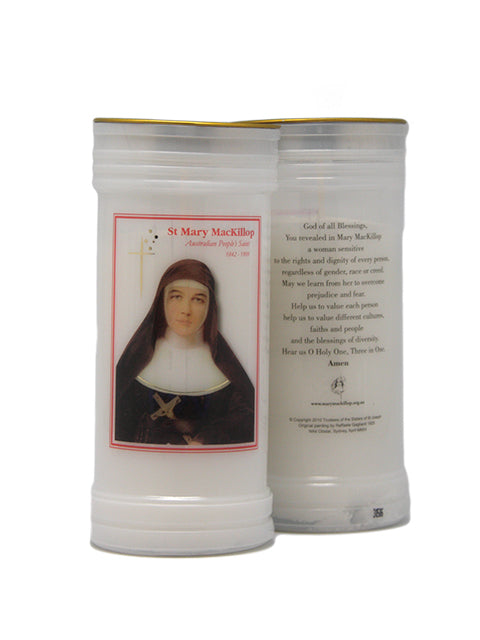 Mary MacKillop Devotional Gold Foiled Candle