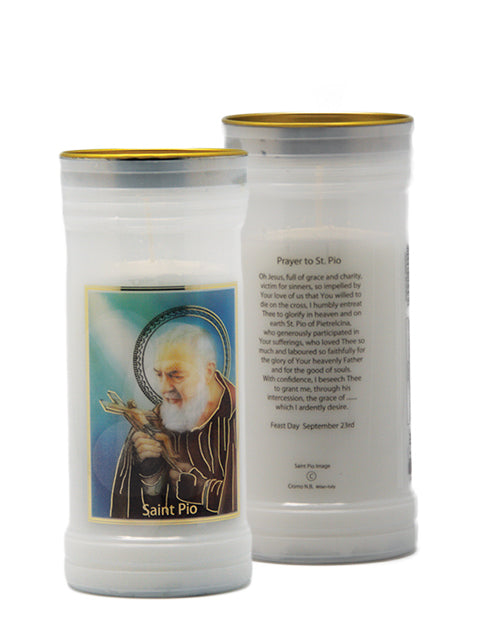 Padre Pio Devotional Gold Foiled Candle