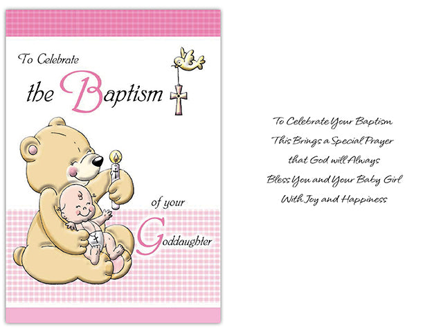 Your Baptism Day Card - Goddaughter / Godson