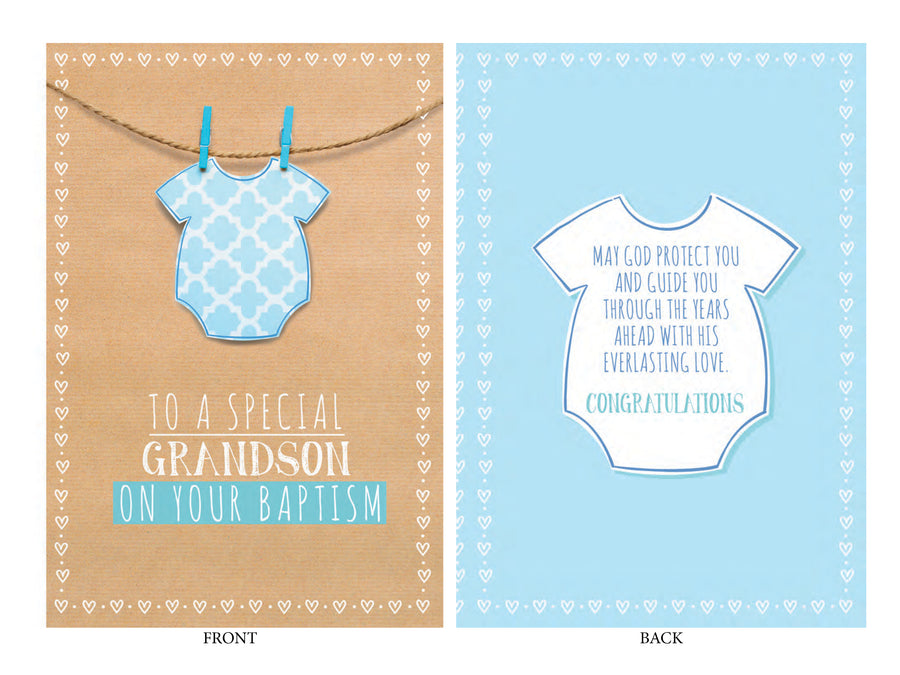 Baptism Card - Grandson