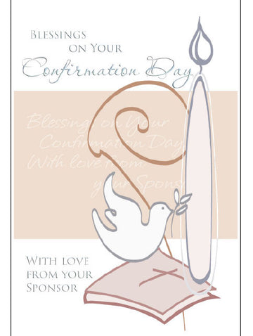 'Blessings On Your Confirmation Day' Sponsor Card