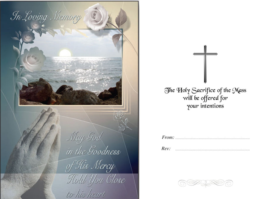 'In Loving Memory' Mass Intention Card - Deceased