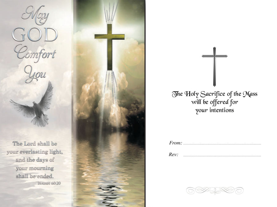 'May God Comfort You' Mass Intention Card - Deceased