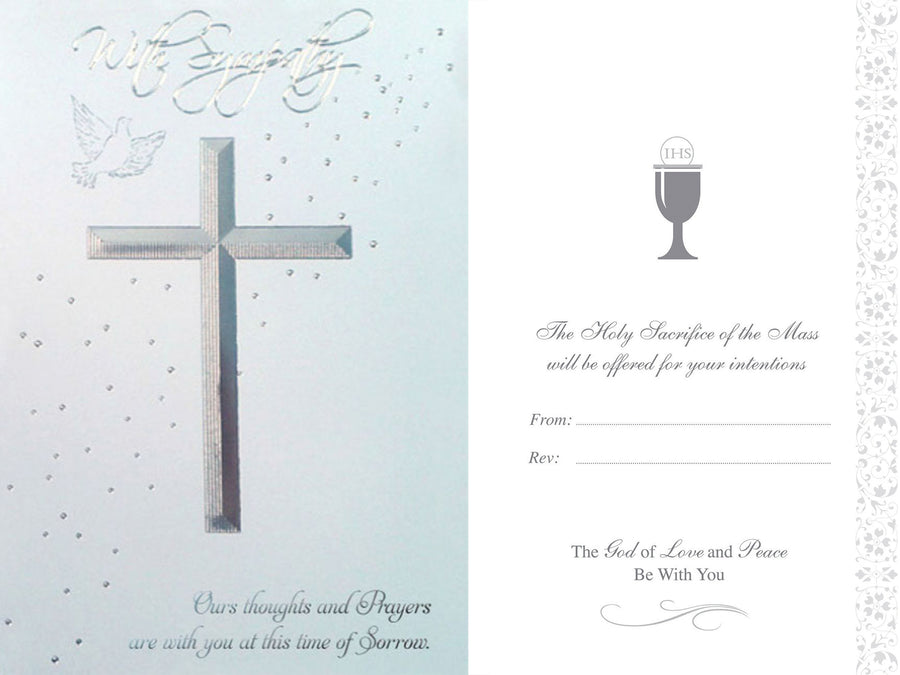 'With Sympathy' Mass Intention Card - Dead