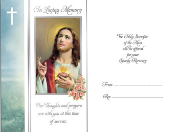'In Loving Memory' Mass Intention Card - Deceased