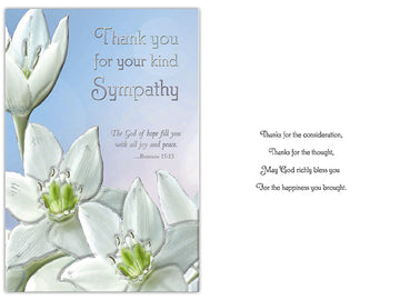 'Thank You For Your Kind Sympathy' Card